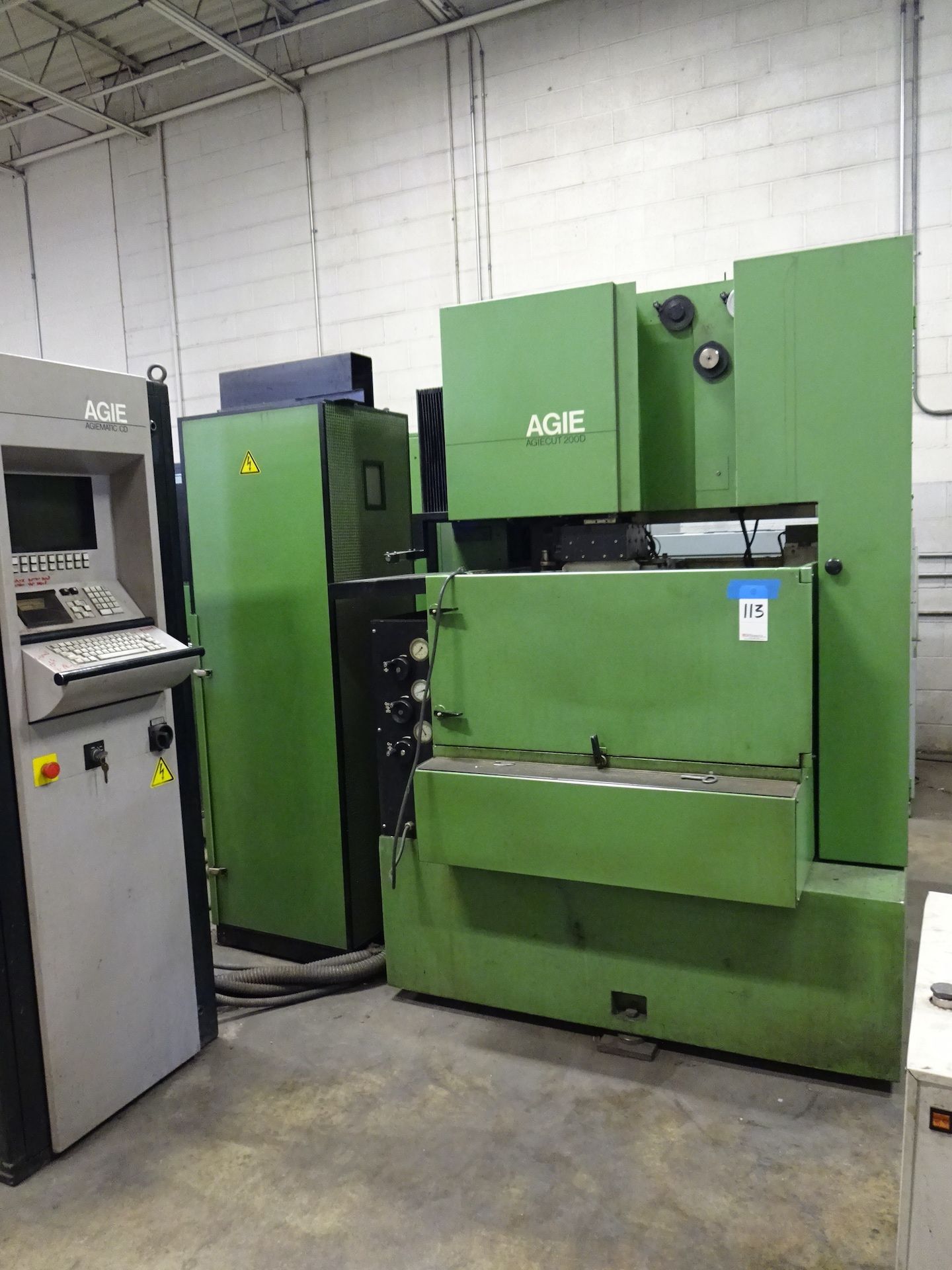 Agie Model Agiecut 200D CNC Wire Cut EDM Machine, S/N 080 (non-operational)