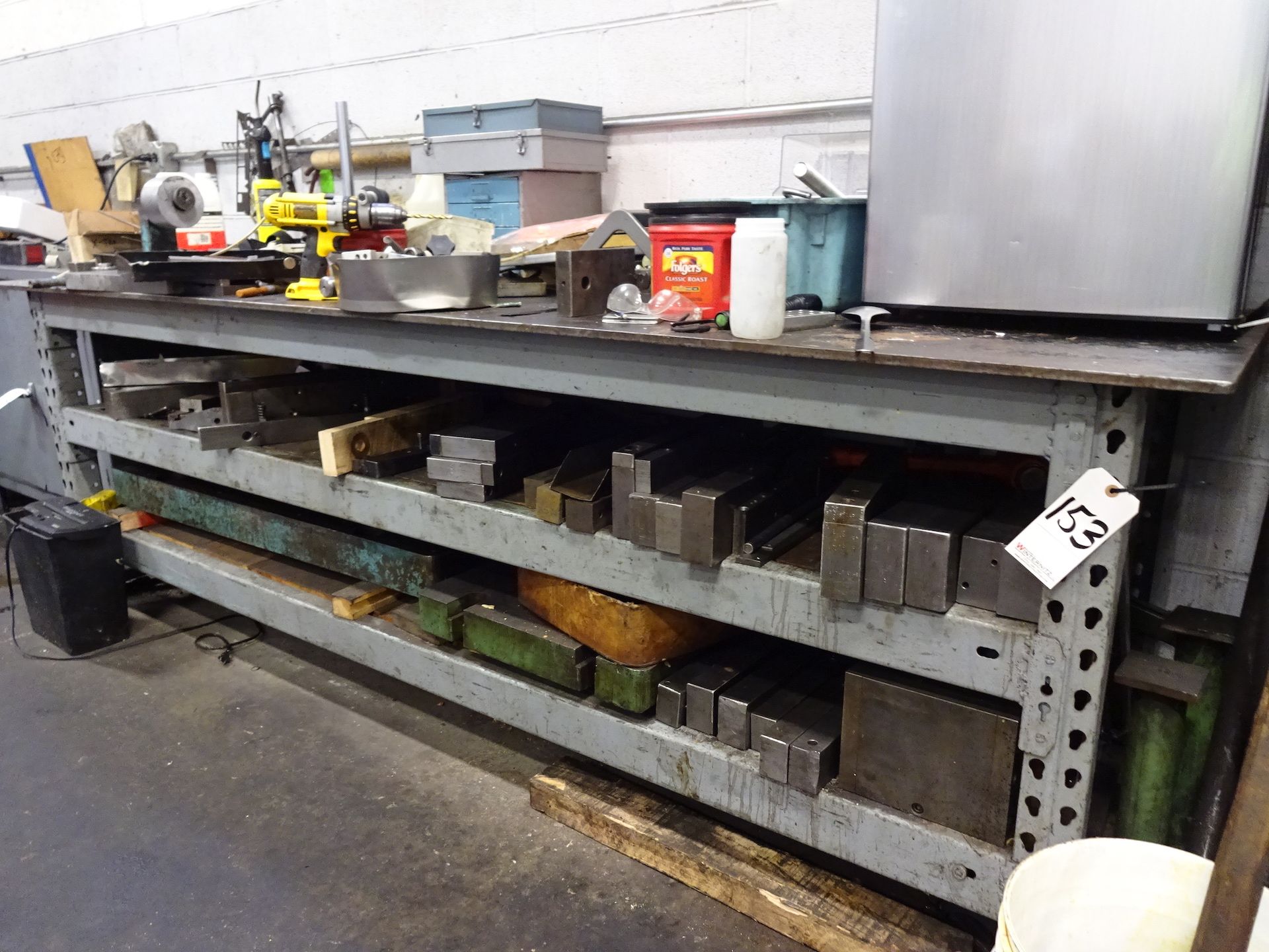 9 ft. 2 in. x 36 in. Custom Steel Top Work Bench