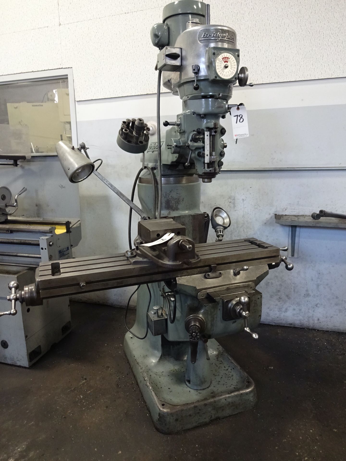 Bridgeport 1-1/2 HP Variable Speed V-Ram Vertical Milling Machine, S/N 12/BR147290, 42 in. x 9 in.