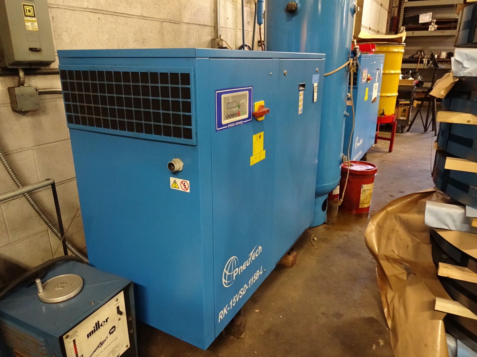 2017 Pneutech 15 HP Model RK15VSD-115B-L Air Compressor, S/N AK100006113 - Image 2 of 4