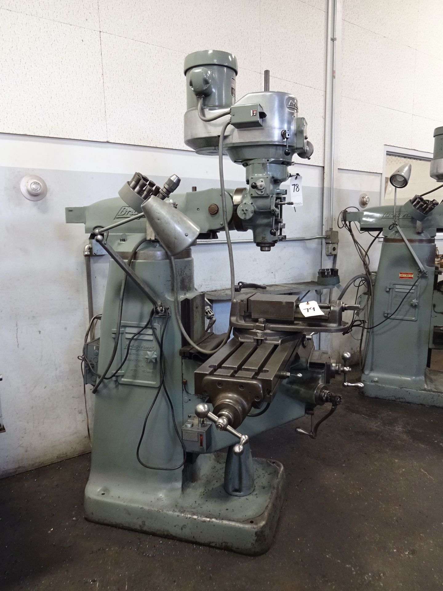 Bridgeport 1-1/2 HP Variable Speed V-Ram Vertical Milling Machine, S/N 12/BR147290, 42 in. x 9 in. - Image 4 of 5