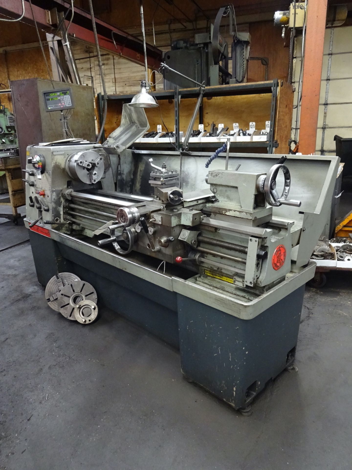 Clausing Colchester 15 in. x 50 in. (approx.) Engine Lathe, S/N LTR50SILFV/37240, Model DP700 2-Axis