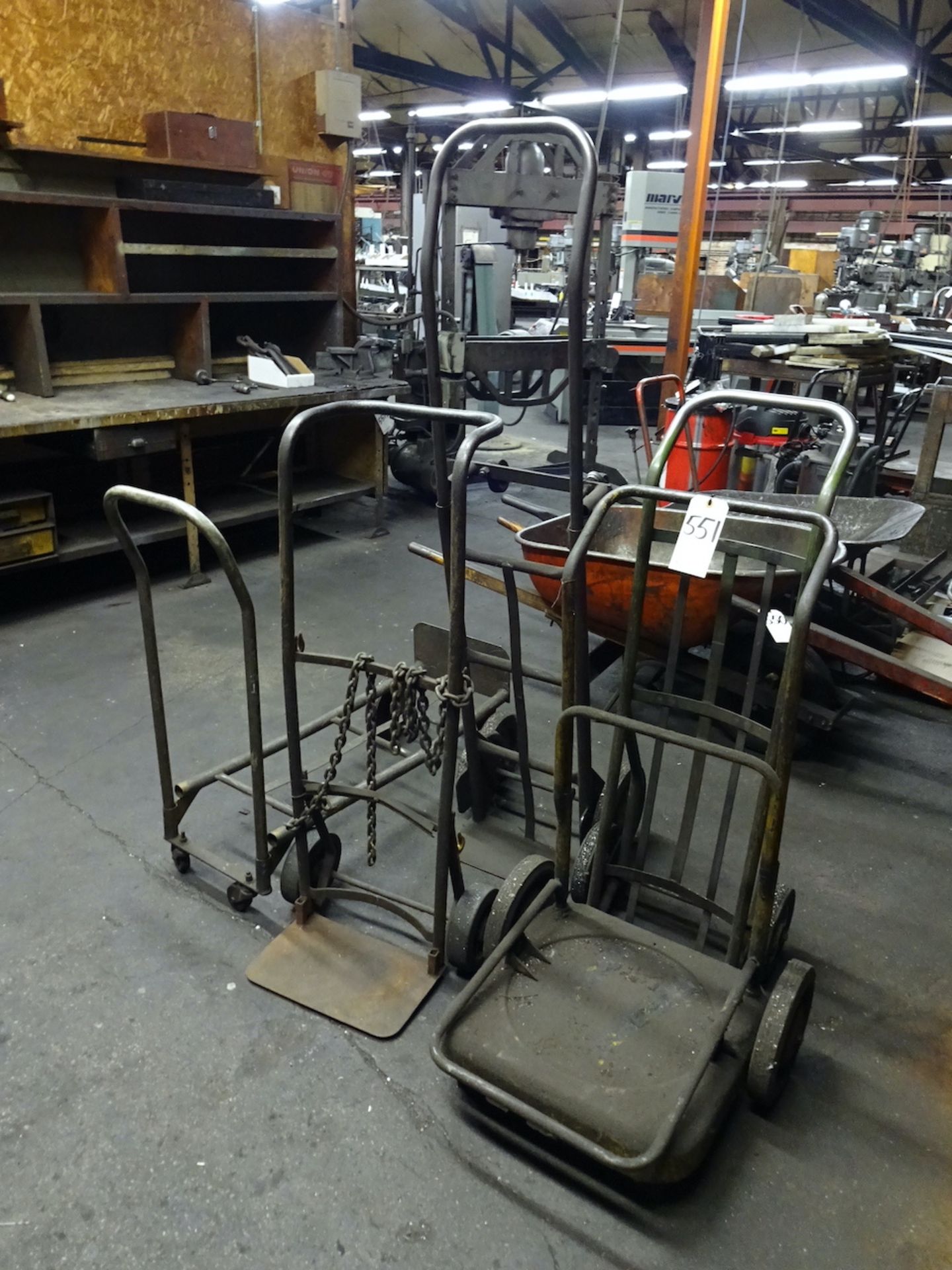 LOT: (5) Assorted 2-Wheel Hand Trucks