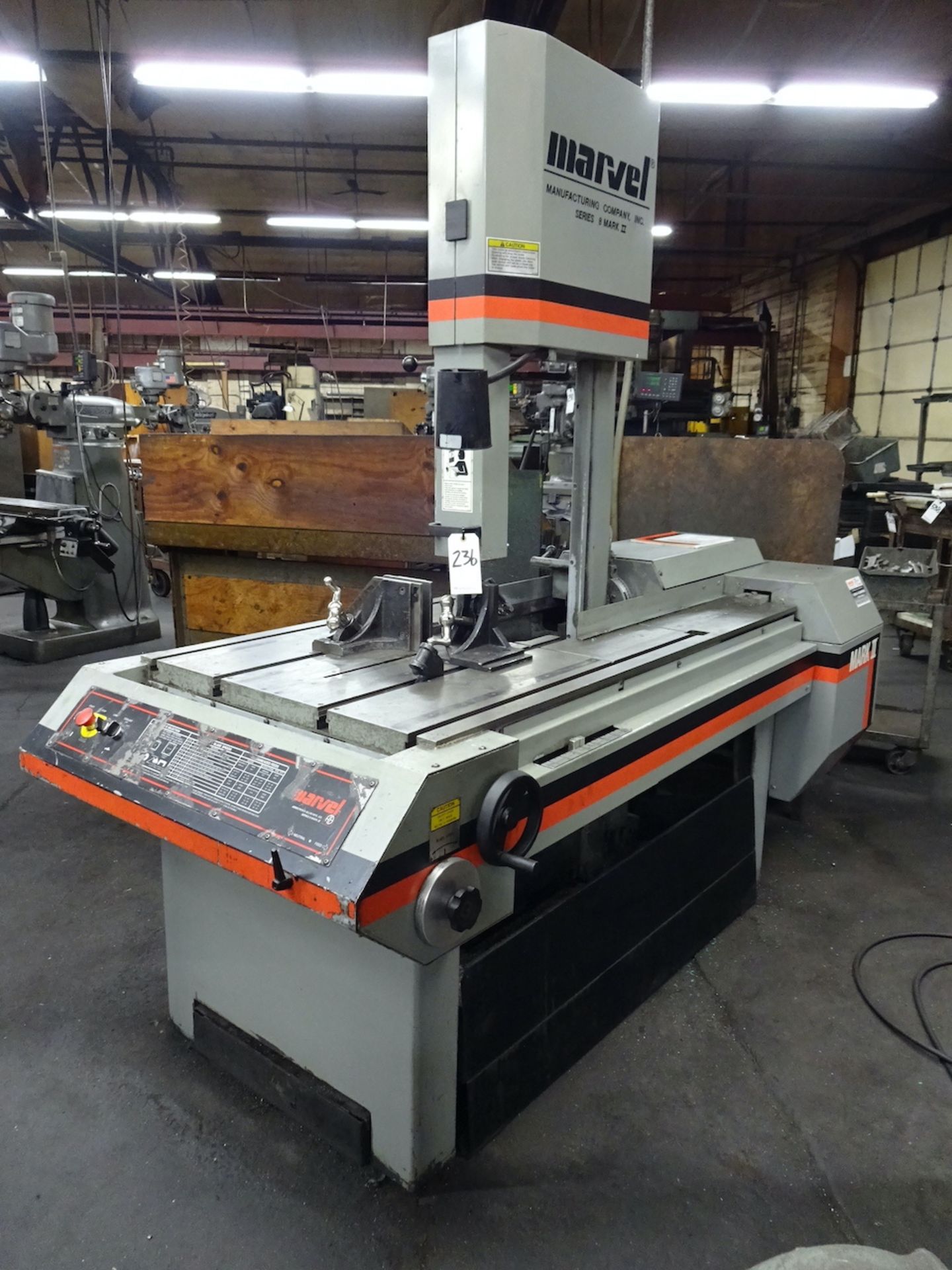 2011 Marvel Model 8-Mark II Series 8 Vertical Band Saw, S/N 830745