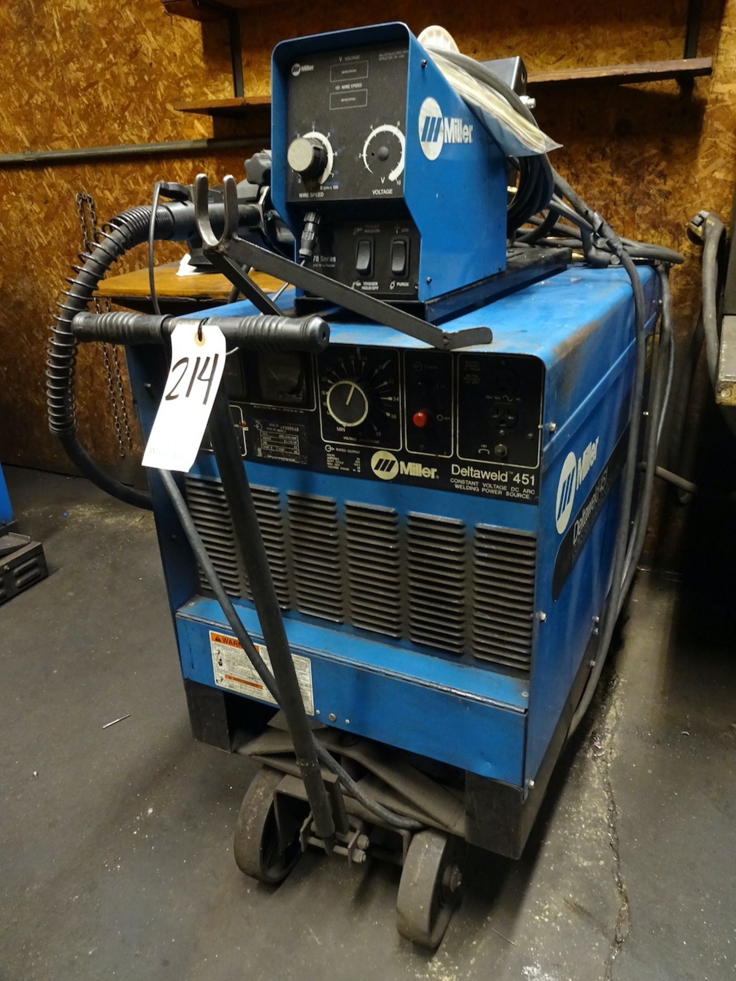 Miller Deltaweld 451 Welder, S/N KD380563, with Miller 70 Series 24V Wire Feeder - Image 2 of 2