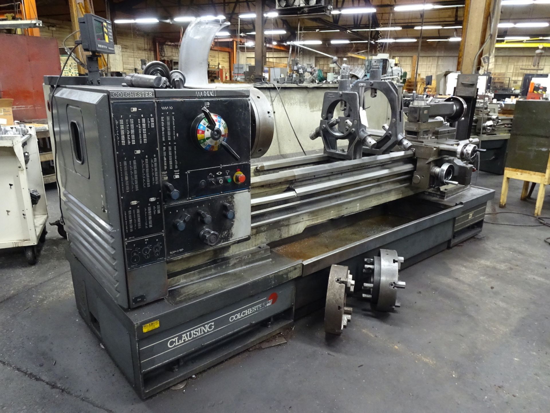 1995 Clausing Colchester 24 in. x 84 in. (approx.) Model Mastiff GH Gap Bed Engine Lathe, S/N
