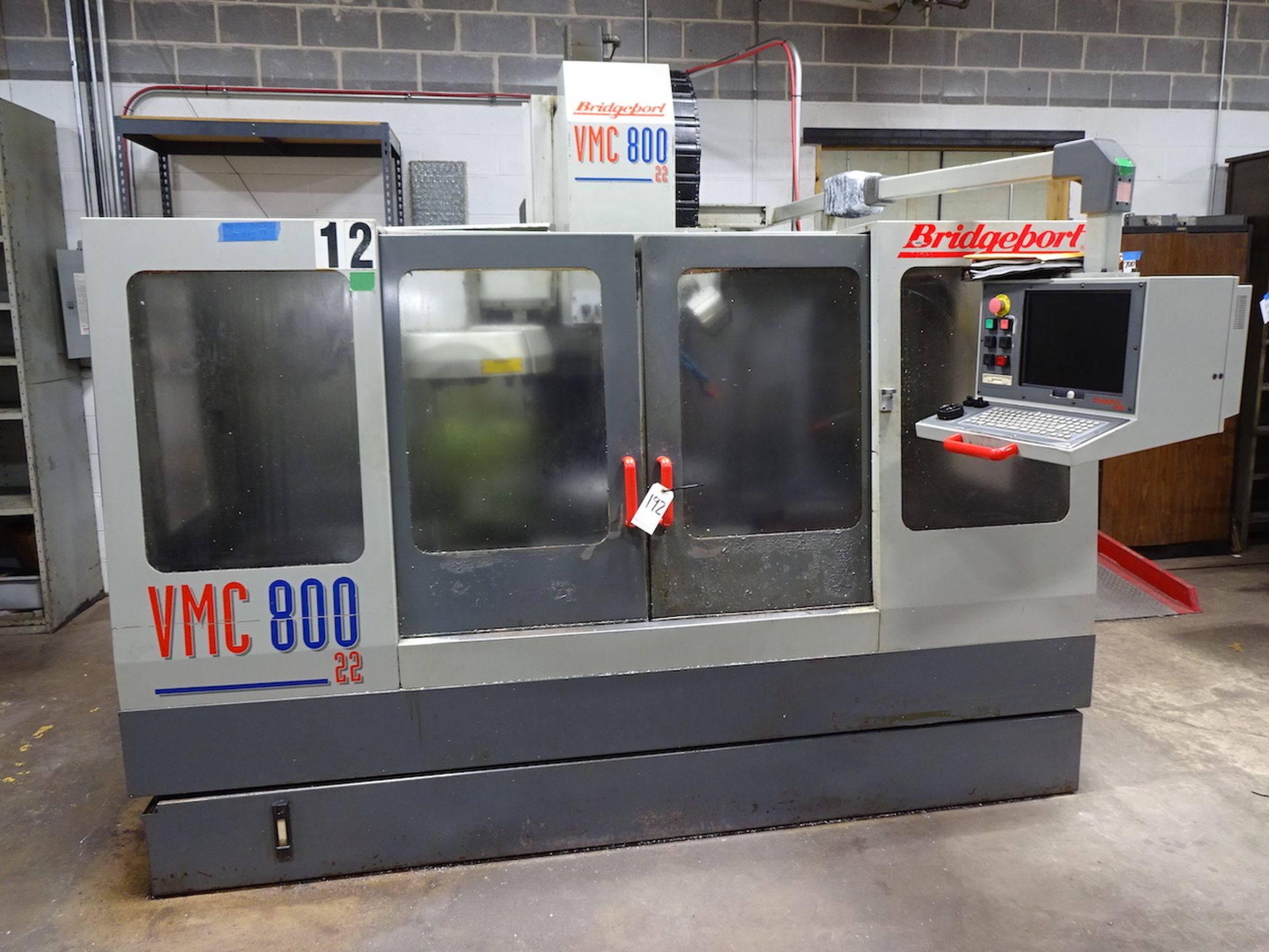 BRIDGEPORT MODEL VMC 800/22 CNC VERTICAL MACHINING CENTER, S/N 800/22-097 (M12), 39 IN. X 19 IN. T-