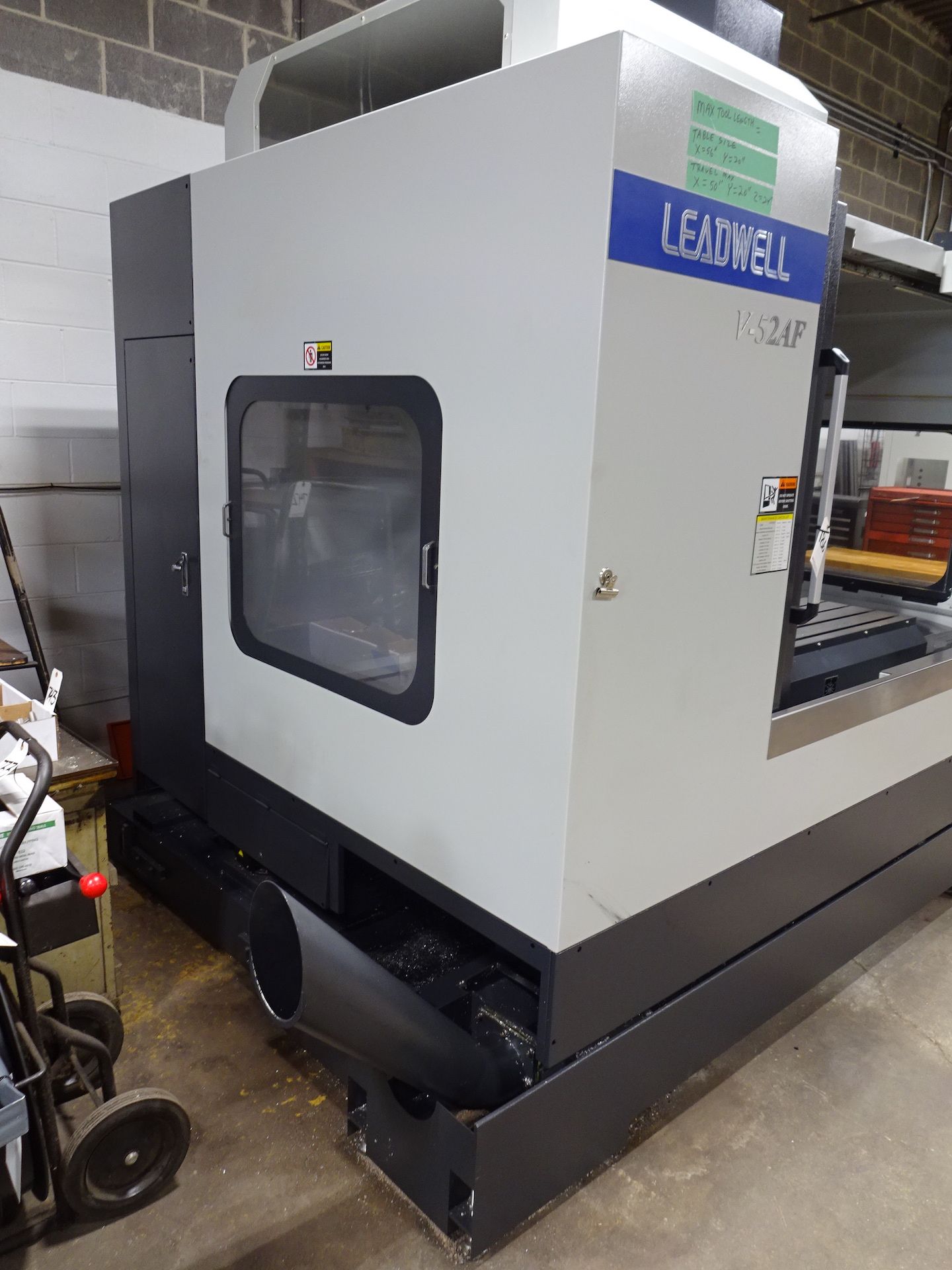 2019 LEADWELL MODEL V-52AF CNC VERTICAL MACHINING CENTER, S/N L2TAH0062 (M17), 56 IN. X 20 IN. T- - Image 15 of 15