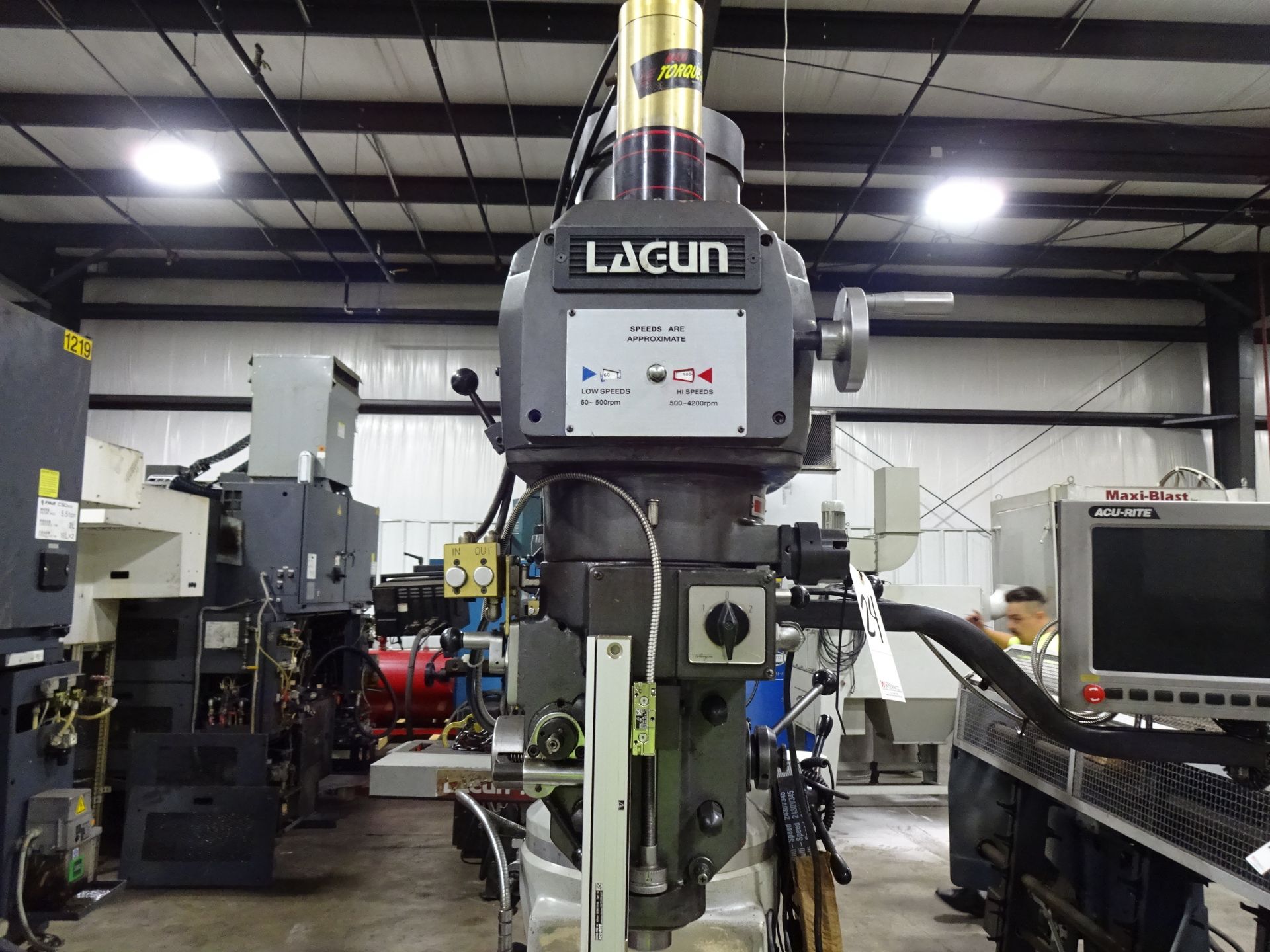 LAGUN MILLMATIC II 2 AXIS CNC VERTICAL KNEE MILL (2013) S/N 46621, 10 X 50 TABLE, 4200 RPM - Image 4 of 9