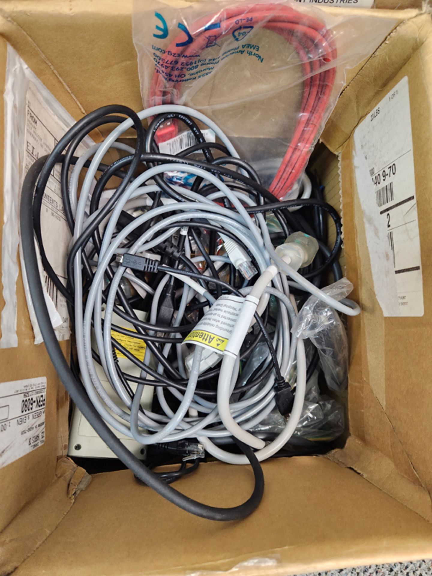 LOT OF ASSORTED POWER CORDS AND MISC IN 3 BOXES - Image 2 of 4