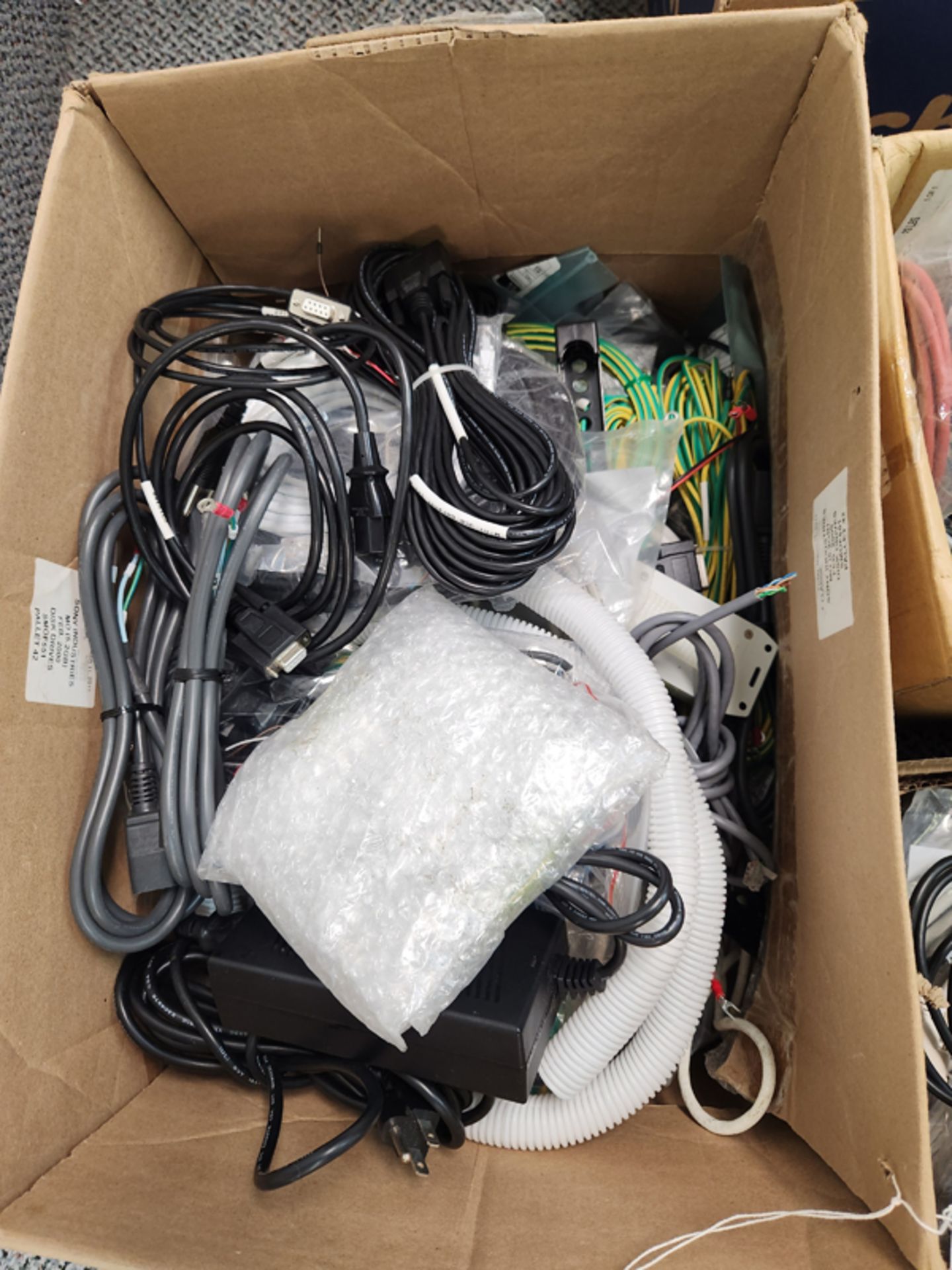LOT OF ASSORTED POWER CORDS AND MISC IN 3 BOXES - Image 4 of 4
