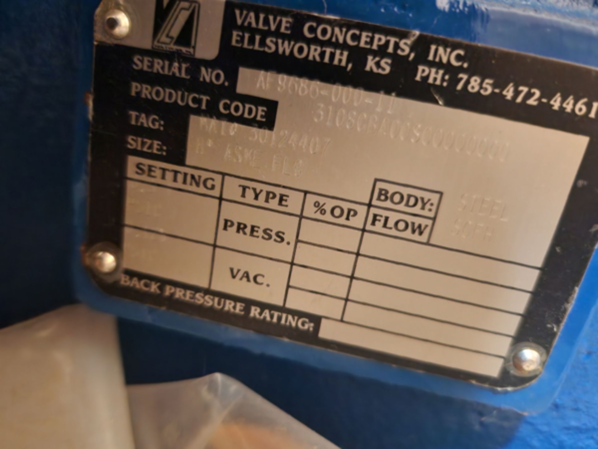 VALVE CONCEPTS PRODUCT CODE 3108C3A00S00000000 - Image 3 of 3