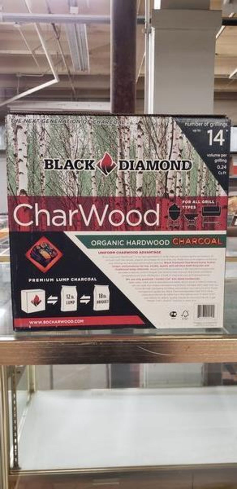 10 BOXES OF BLACK DIAMOND CHARWOOD LUMP CHARCOAL - 14 GRILLS PER BOX