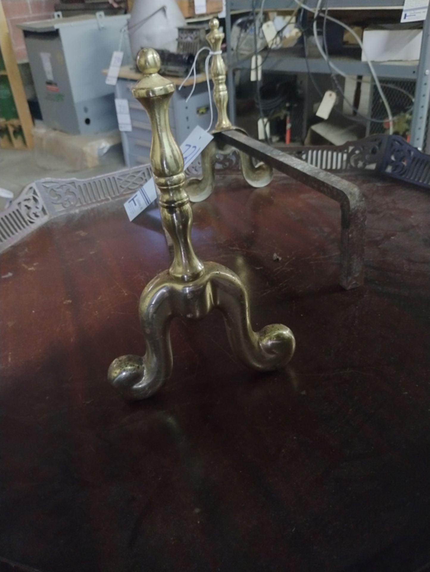 2 BRASS FIRE PLACE ITEMS - Image 3 of 5