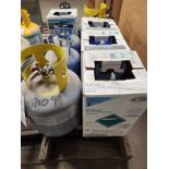 8 ASSORTED M099 FREON TANK AND RECOVERY TANKS