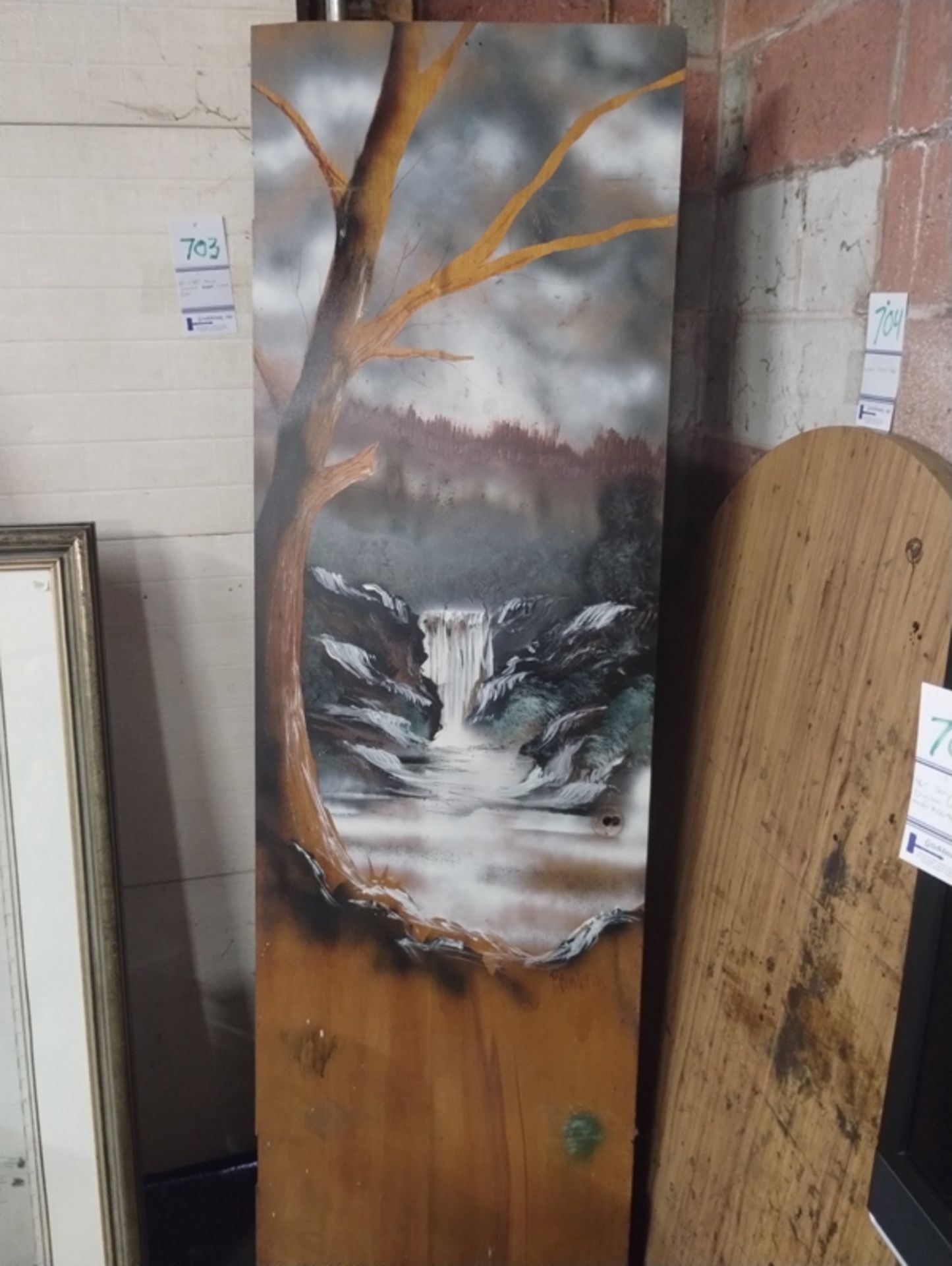 HAND PAINTED WOOD DOOR 24" X 80"