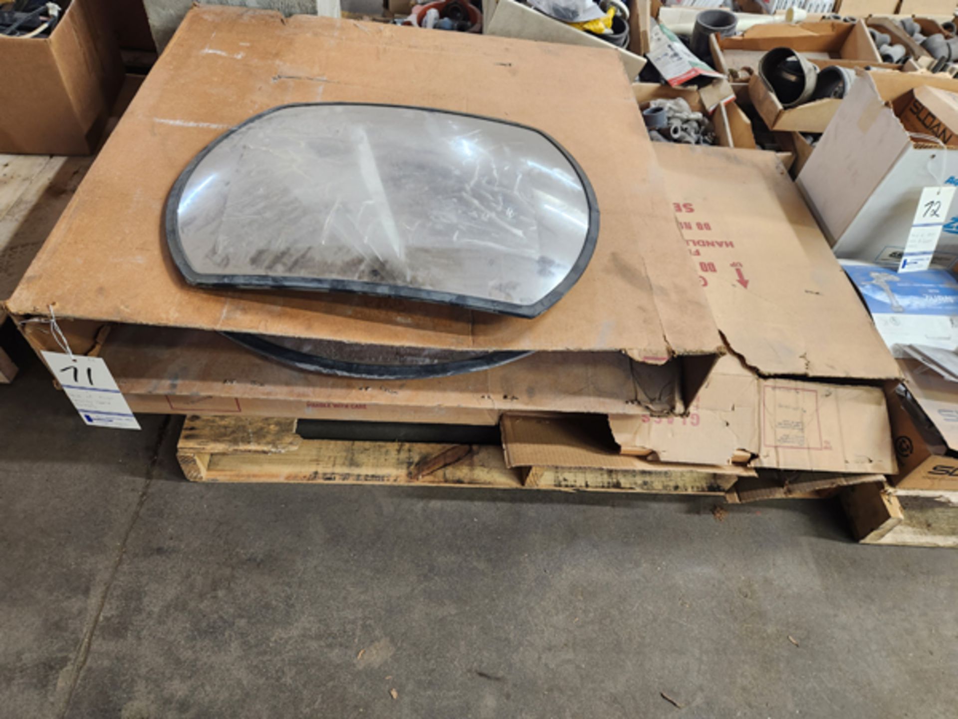 SKID OF ASSORTED SECURITY DOME MIRRORS