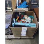 LOT OF ASSORTED TOYS AND MISC HOUSEHOLD