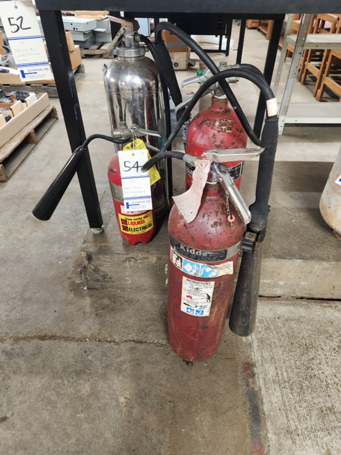 4 VINTAGE FIRE EXTINGUISHERS