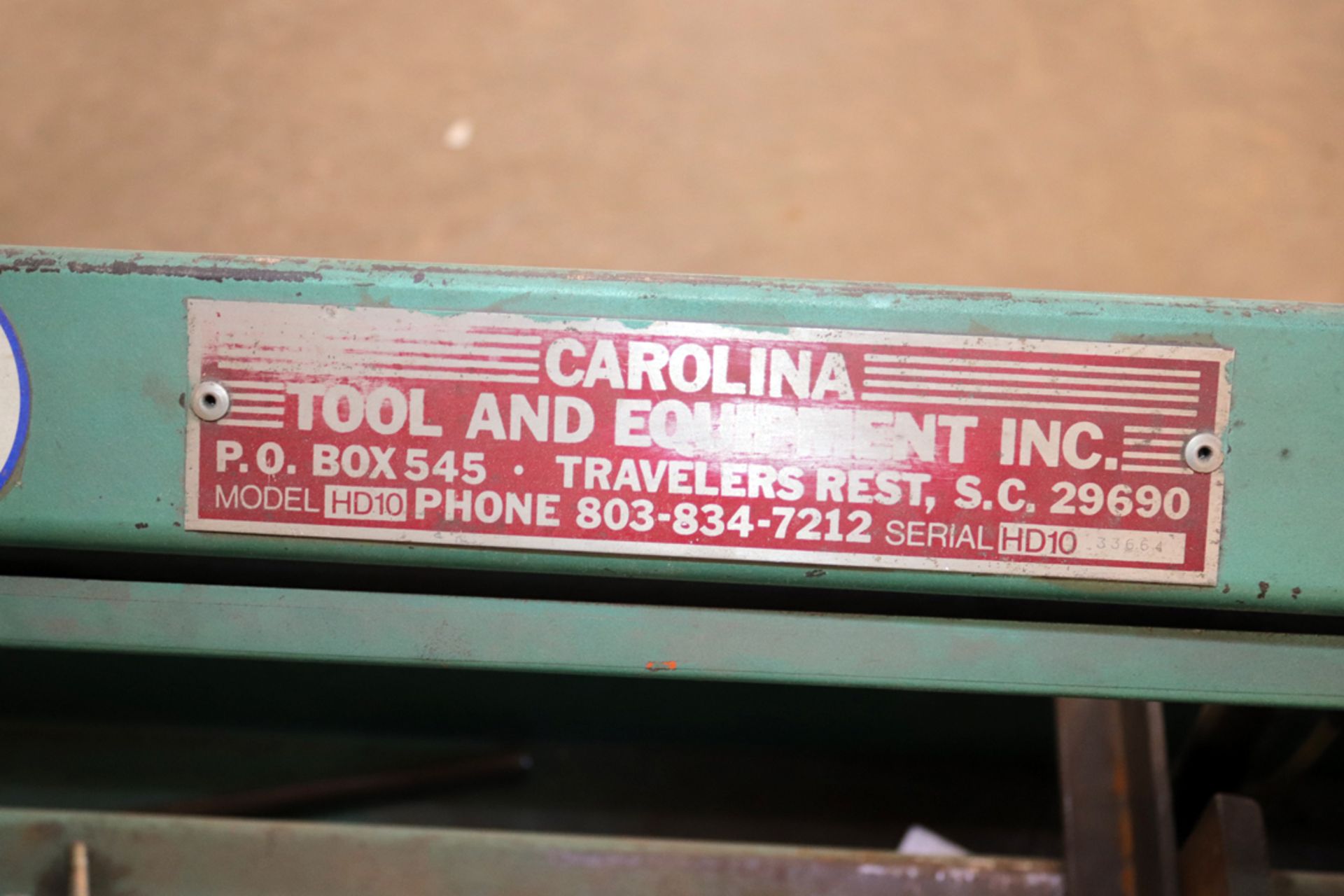 CAROLINA 60" HORIZONTAL BAND SAW - Image 6 of 6