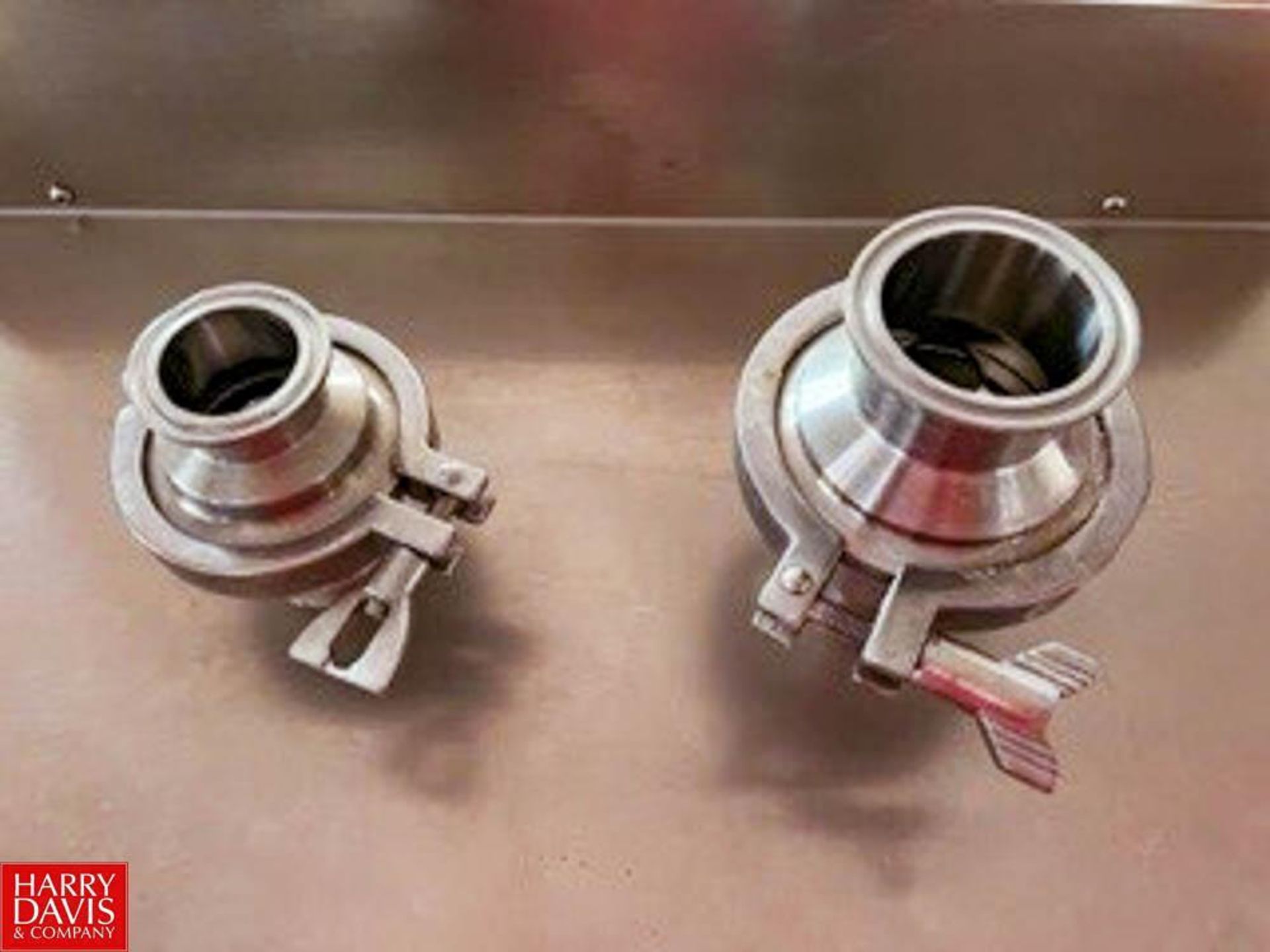 (2) S/S 2" and 1.5" Spring loaded Check Valves (Location: Utica, OH) - Rigging: $25