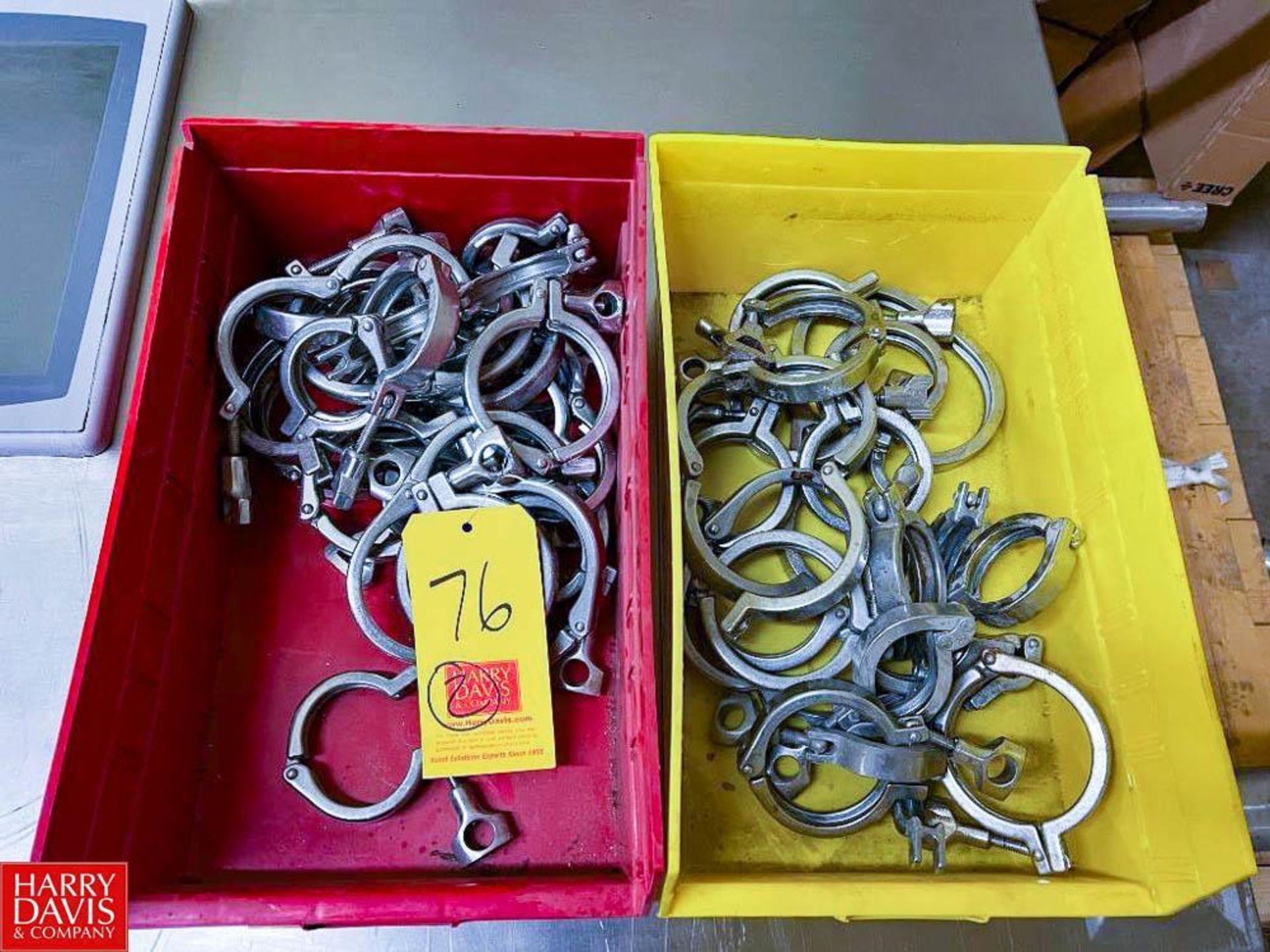 (25) Assorted S/S Clamps Up to 3" (Location: Neosho, MO) - Rigging: $50