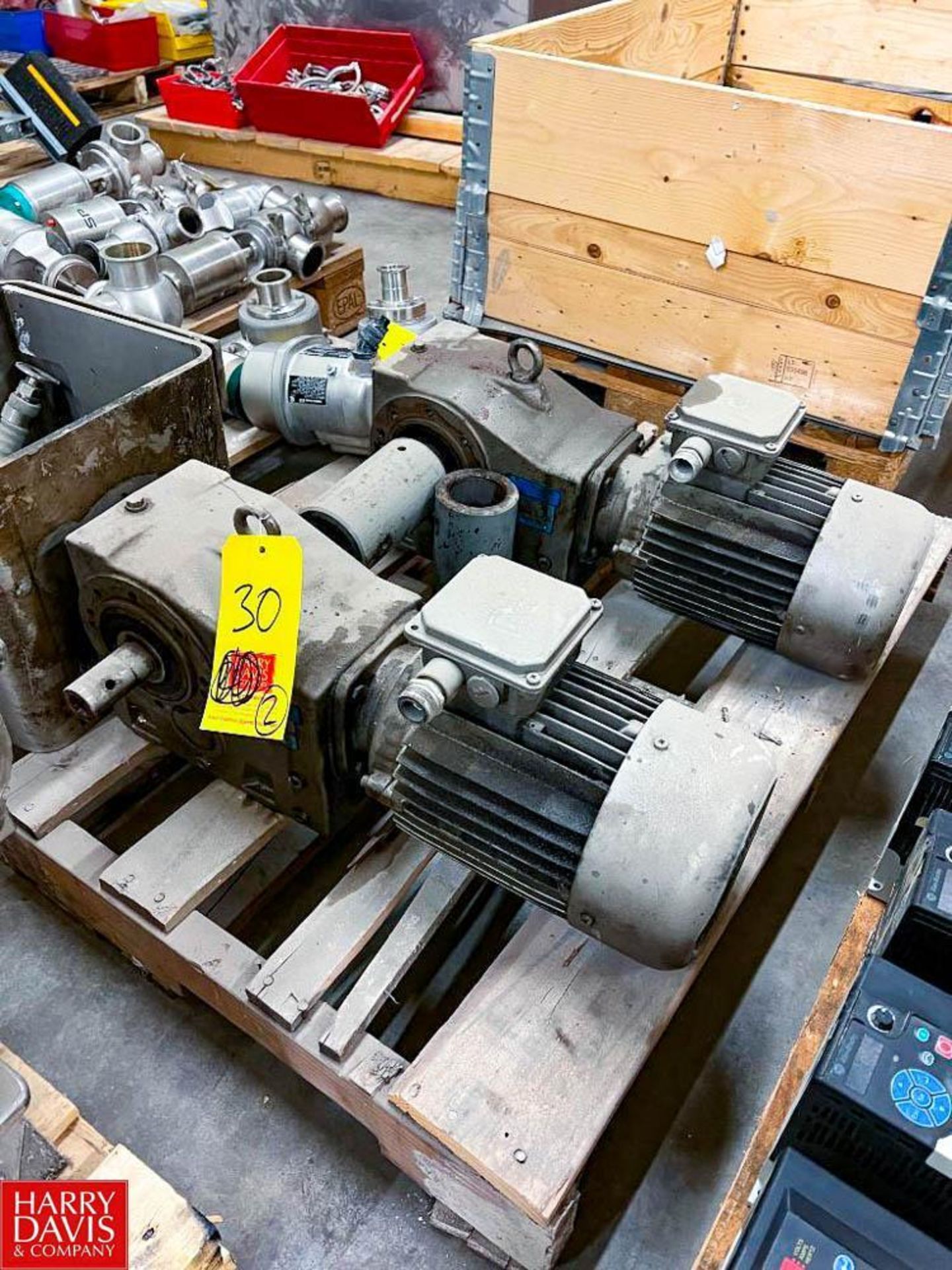 (2) Gear Reducing Drives with 3 HP 1,704 RPM Motors (Location: Neosho, MO) - Rigging: $80