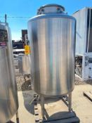 Approximately 100 Gallon Vertical Dome-Top S/S Tank - Rigging Fees: $150
