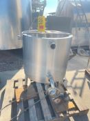 Approximately 25 Gallon Jacketed Portable Tank with Pump - Rigging Fees: $100