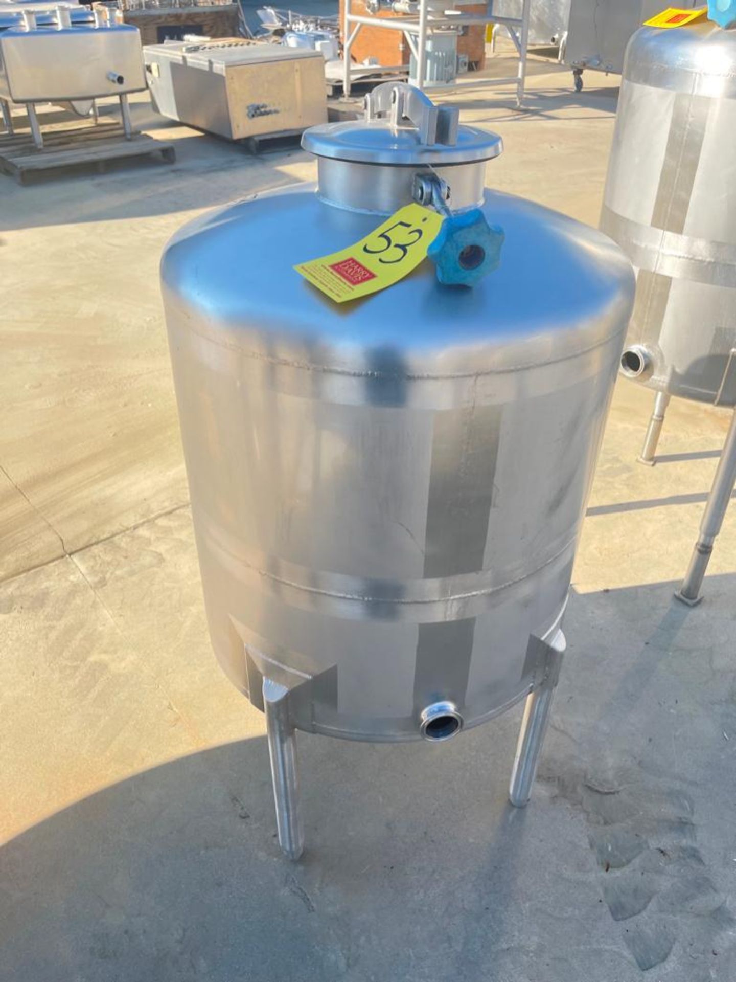 Approximately 50 Gallon Dome-Top S/S CIP Tank - Rigging Fees: $100