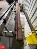 S/S Framed Power Conveyor with Plastic Tabletop Chain, Dimensions = 117" x 7.5" - Rigging Fee: $500