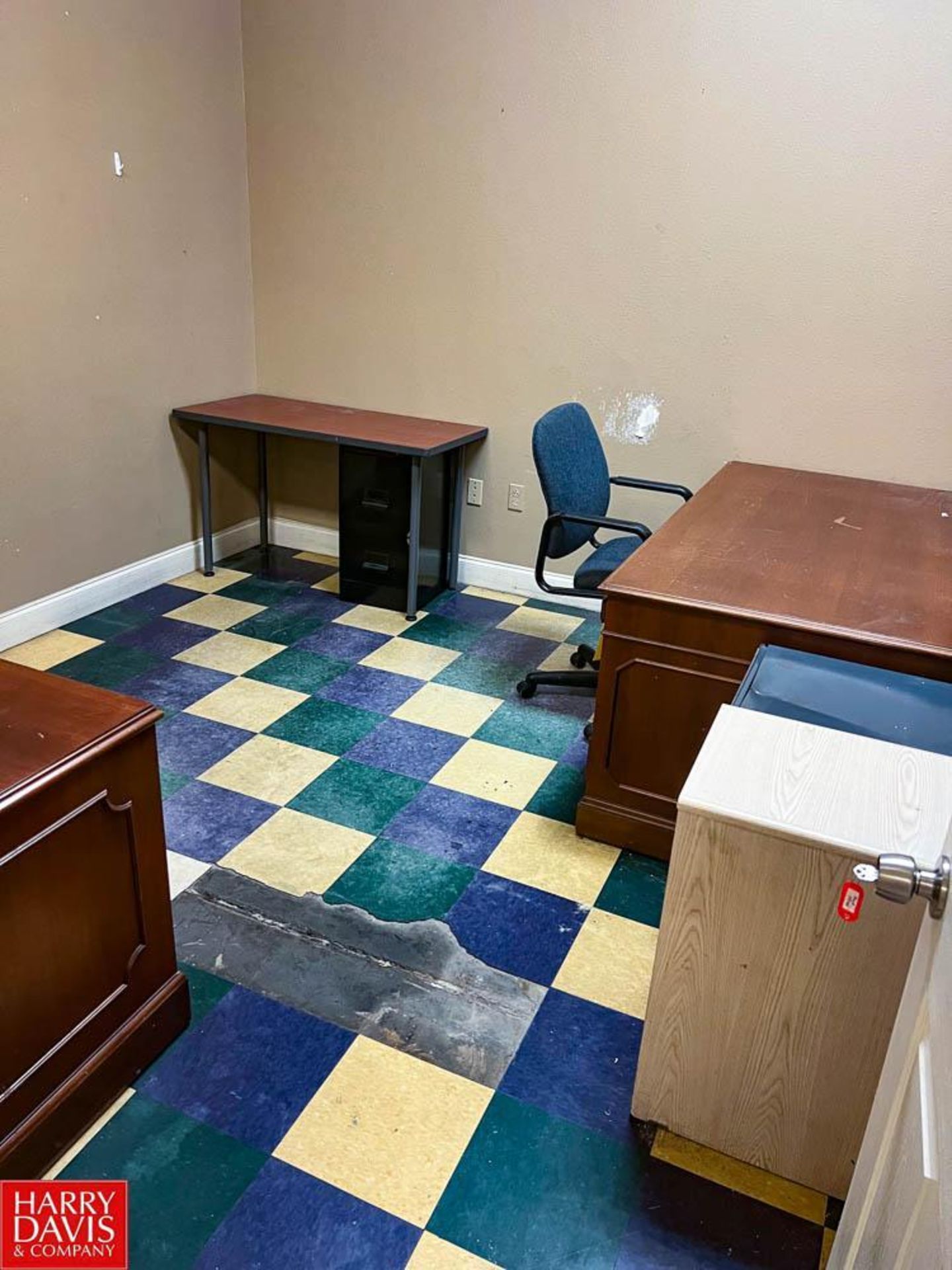 Assorted Desks with Filing Cabinets and Roller Chair - Rigging Fee: $400 - Image 2 of 2