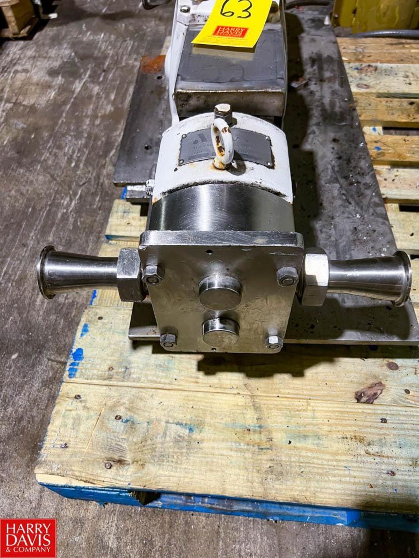 APV Positive Displacement Pump with S/S Head and Mounted on S/S Base - Rigging Fee: $150
