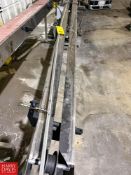 S/S Framed Power Conveyor, Dimensions = 117" x 7.5" - Rigging Fee: $500