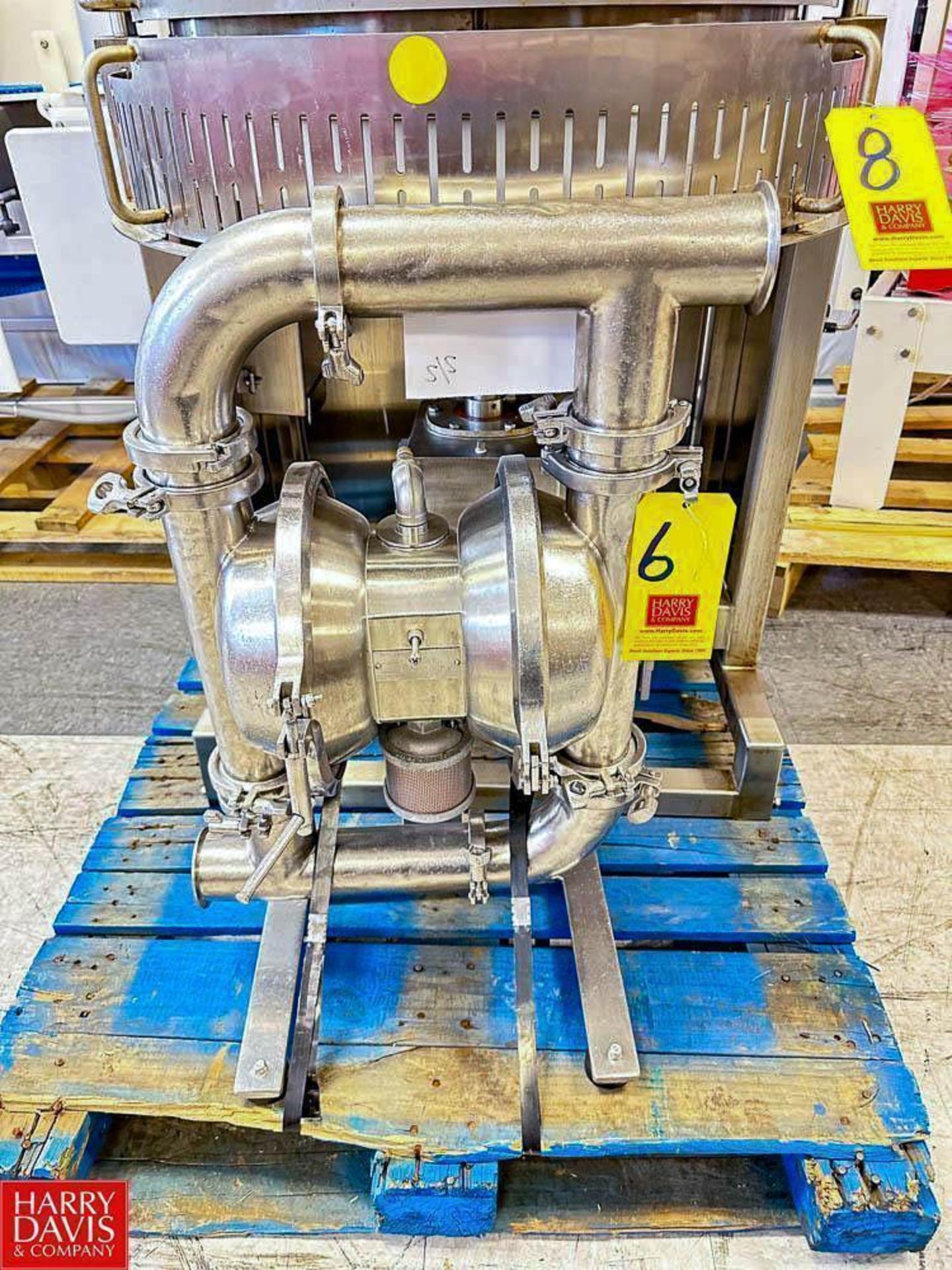 Murzan 3" S/S Diaphragm Pump, Model: P1508L1F, S/N: 1206875, Clamp-Type - Rigging Fee: $50