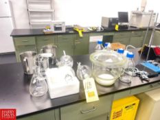 Lab Stands, Bottles, Desiccant Dish and S/S Cups - Rigging Fee: $125