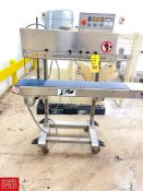 Jenco Bag Sealer with Conveyor, Mounted on Casters - Rigging Fee: $250
