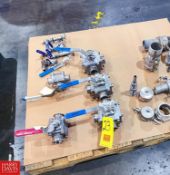 (18) 2" S/S 3-Way Ball Valves and S/S Hose Fittings, up to 3" - Rigging Fee: $50