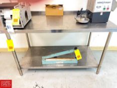 Sani Safe S/S Table with Undershelf - Rigging Fee: $50