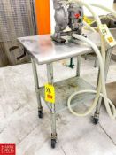S/S Table with Round Edger, Dimensions = 24" x 30" - Rigging Fee: $50