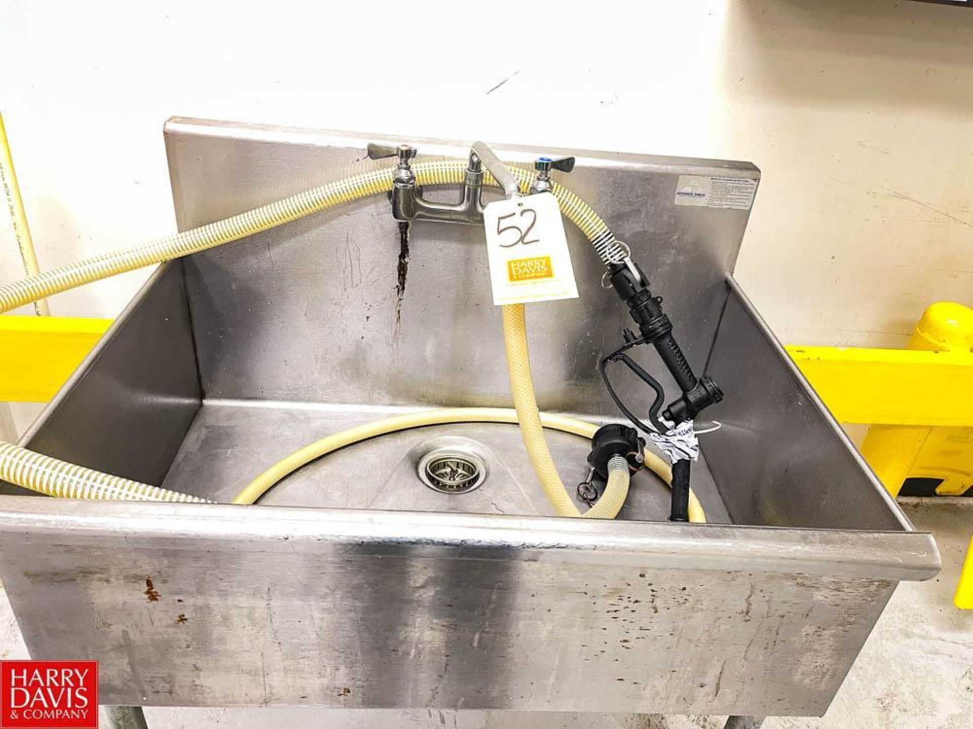 Advance Tabco S/S Sink with Backsplash - Rigging Fee: $125