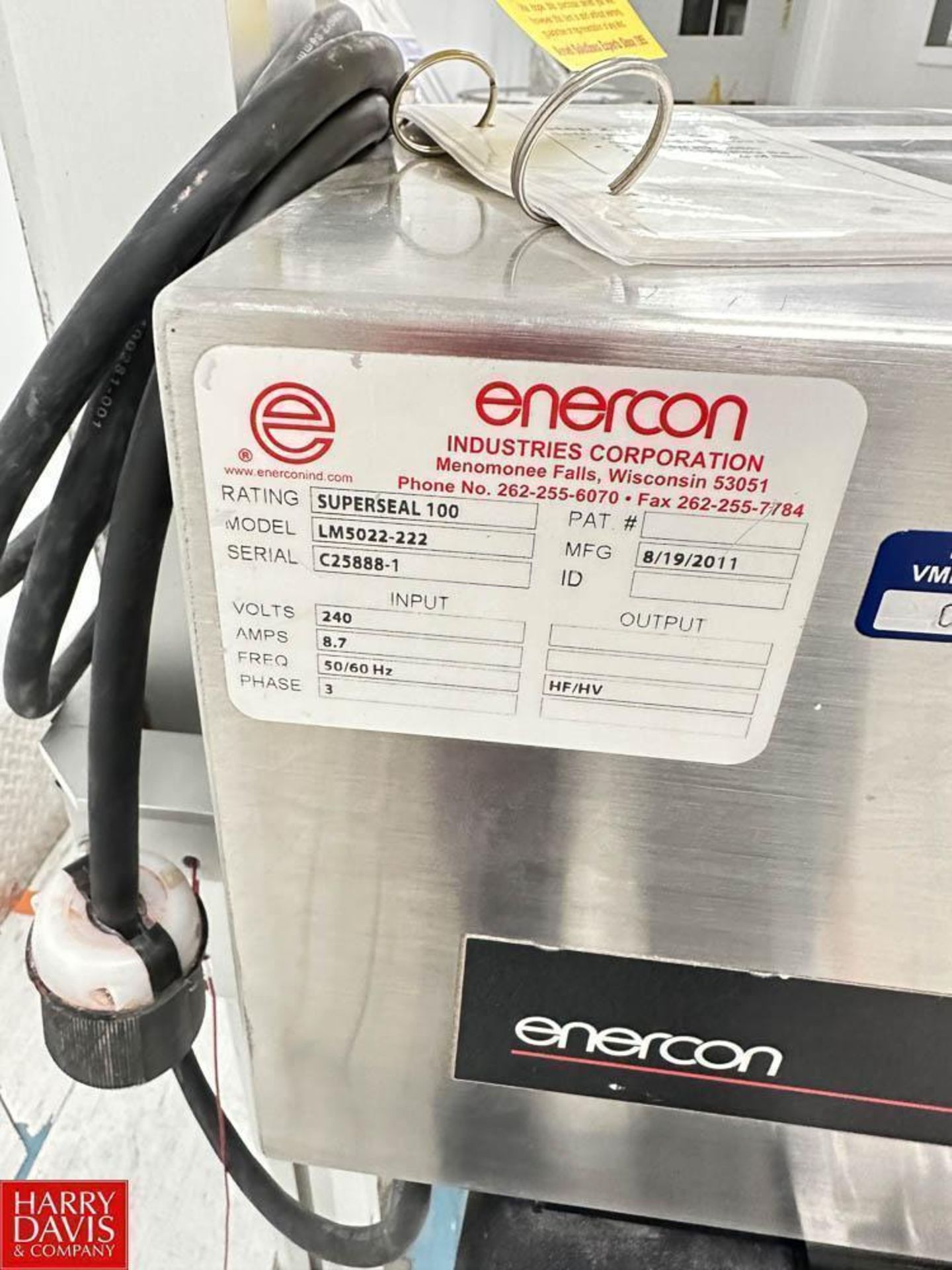 2011 Enercon Tamper Evident Sealer, Type: Super Seal 100, Model: LM5022-222 - Image 4 of 4