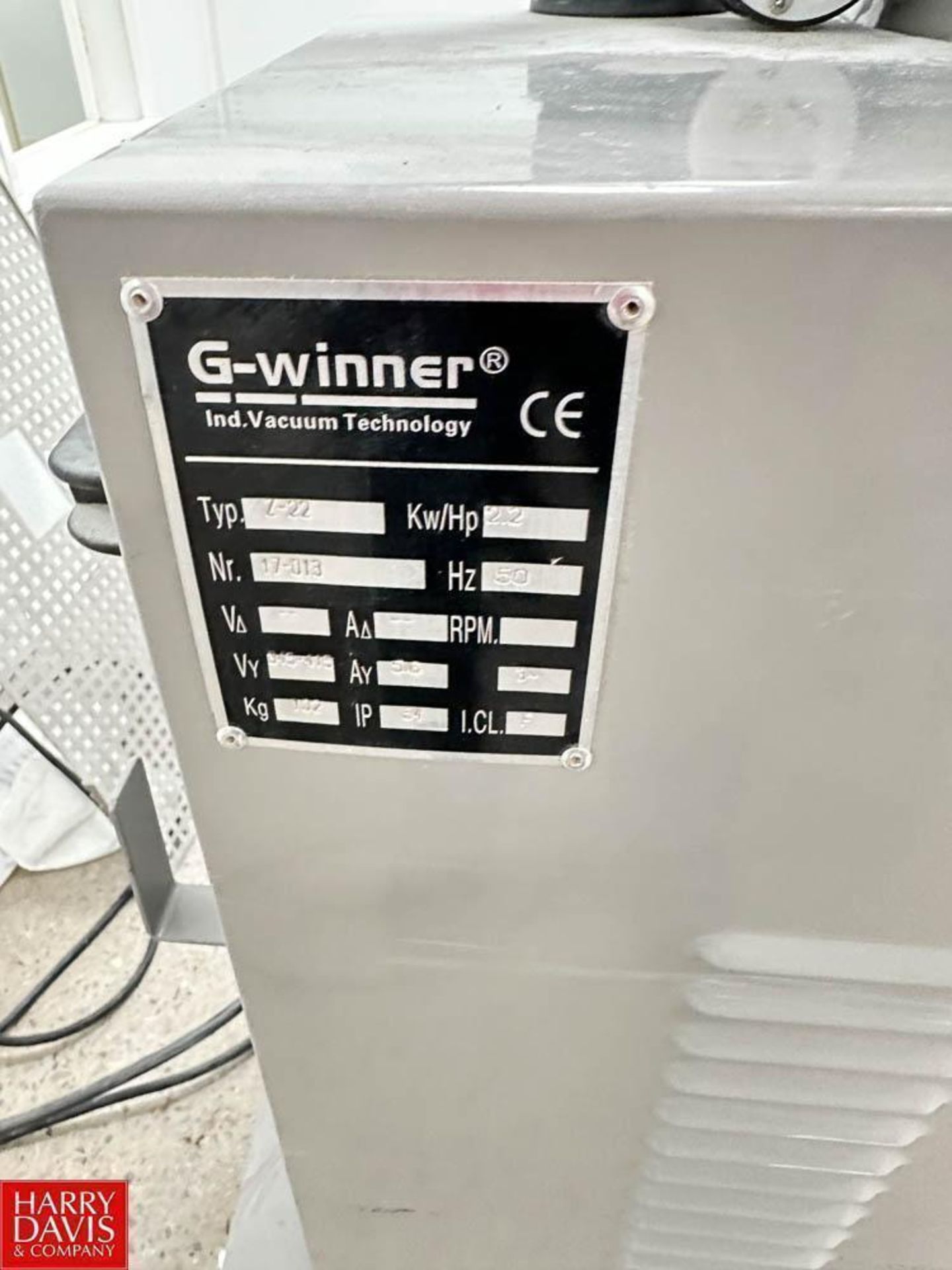 G-Winner Vacuum, Type: 2-22, S/N: 17-013 - Rigging Fee: $75 - Image 4 of 4