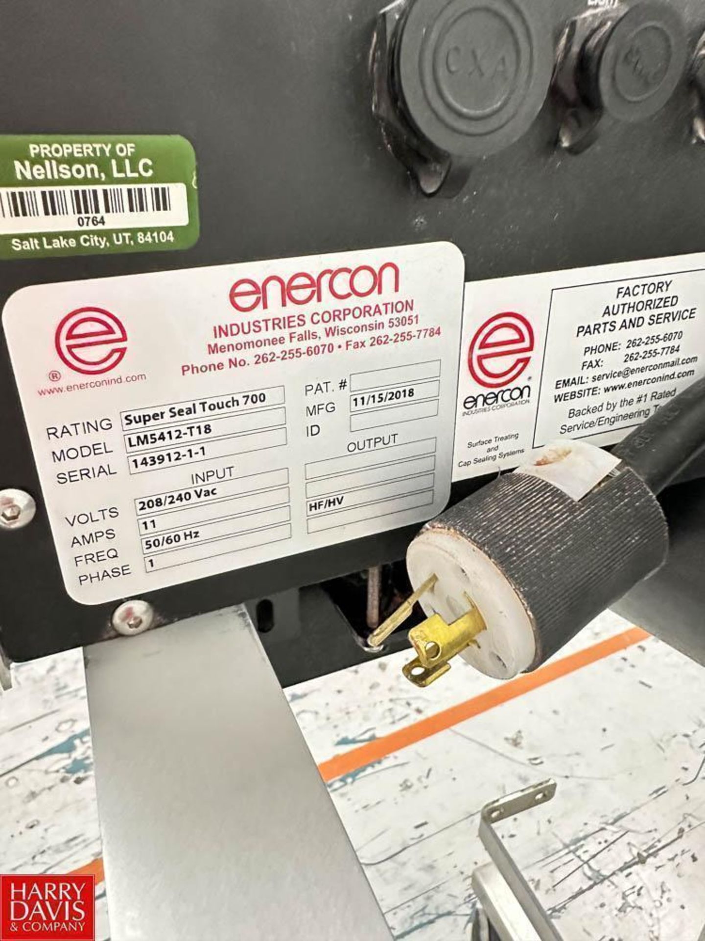 2018 Enercon Tamper Evident Sealer, Type: Super Seal Touch 700, Model: LMS412-718 - Image 4 of 4