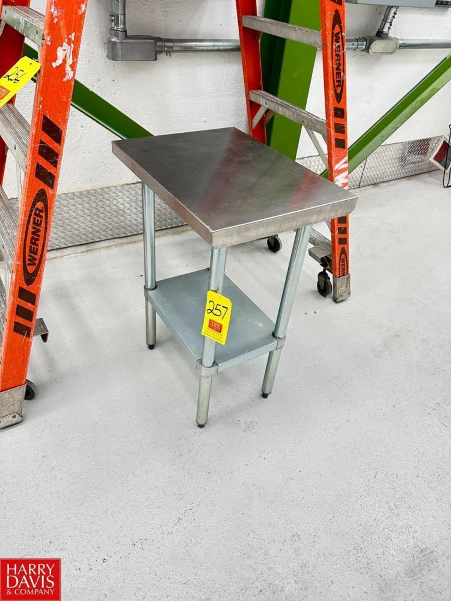 Regency S/S Work Table with Undershelf, Dimensions = 24" x 18" - Rigging Fee: $35