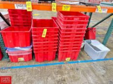 Assorted Sizes Plastic Bins - Rigging Fee: $200