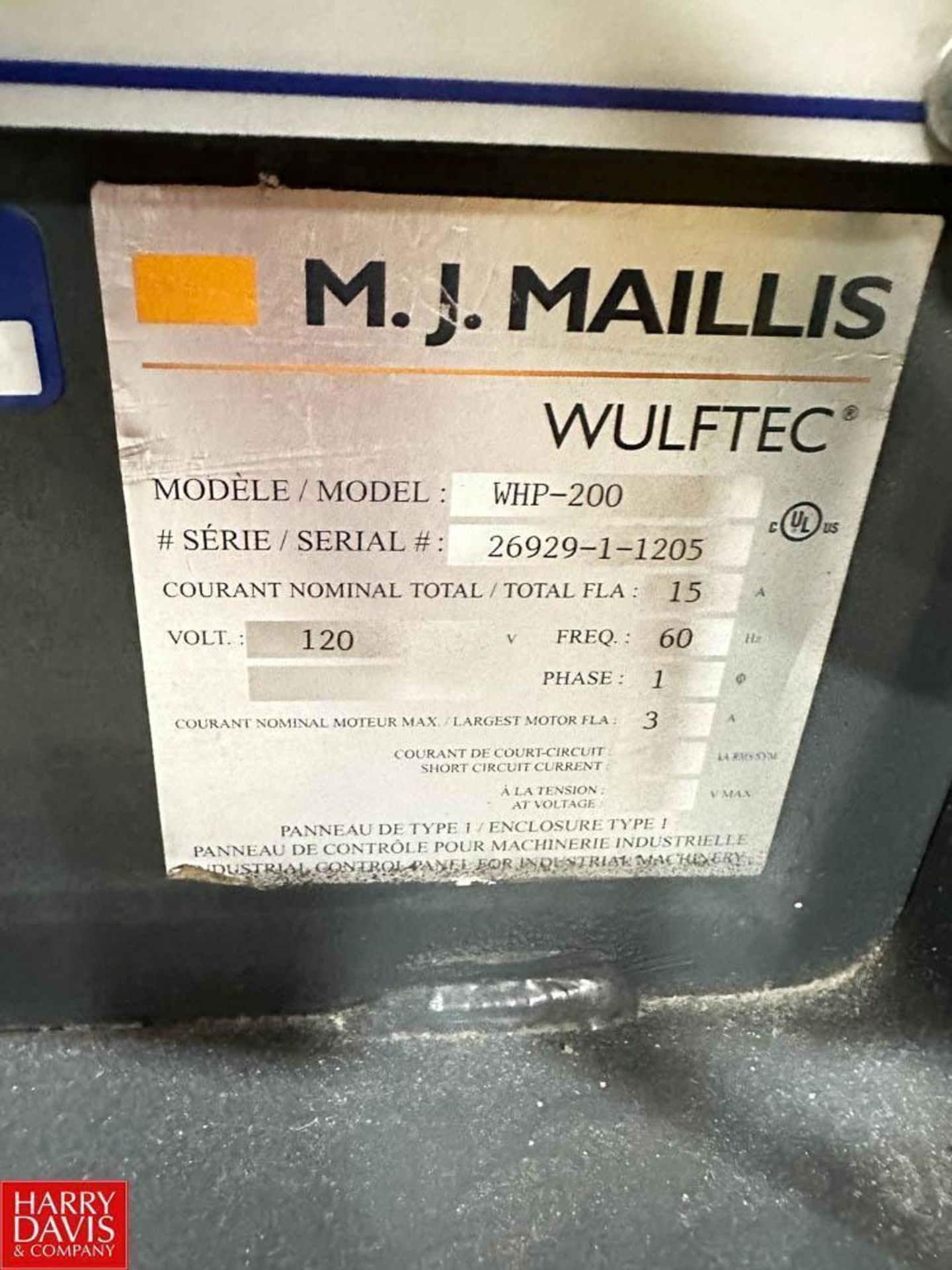 Wulftec Pallet Wrapper, Model: WHP-200, S/N: 26929-1-205 - Rigging Fee: $500 - Image 3 of 4
