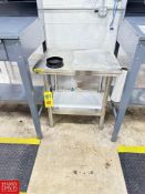 All S/S Work Table with Undershelf, Dimensions = 23.5" x 30" - Rigging Fee: $75