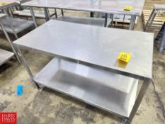 S/S Work Table with Undershelf, Dimensions = 48" x 24"