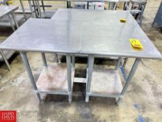 S/S Work Table with Round Edges and Undershelf, Dimensions = 48" x 24"